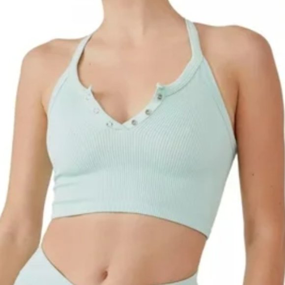 Free People Tops - 𝅺Free People Free Throw Henley - Turq Mint- Size L
